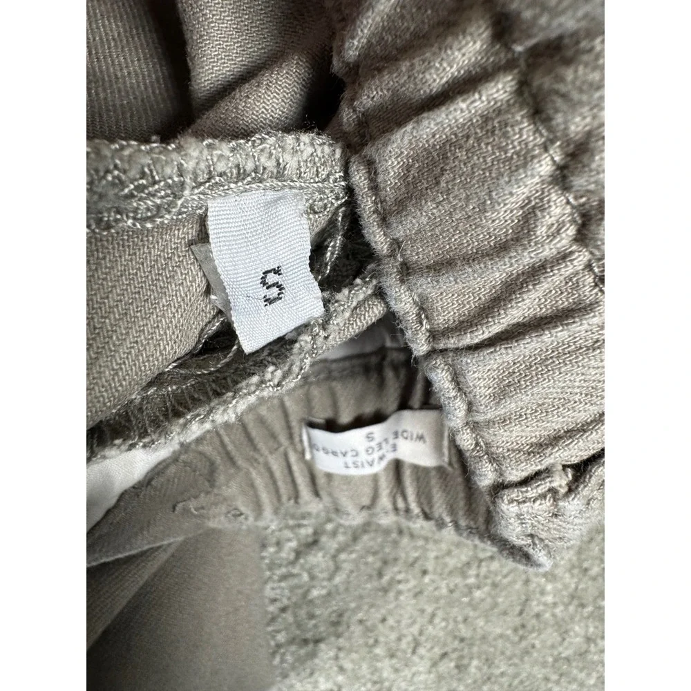 PacSun E-Waist Wide Leg Cargo Pants Taupe Gray Mens Small 100% Cotton Streetwear